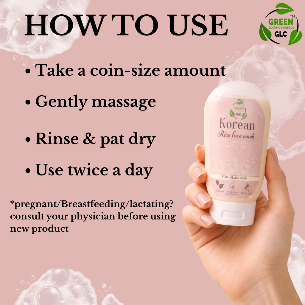 Korean Rice Water Face Wash | Glass Skin Brightening Cleanser