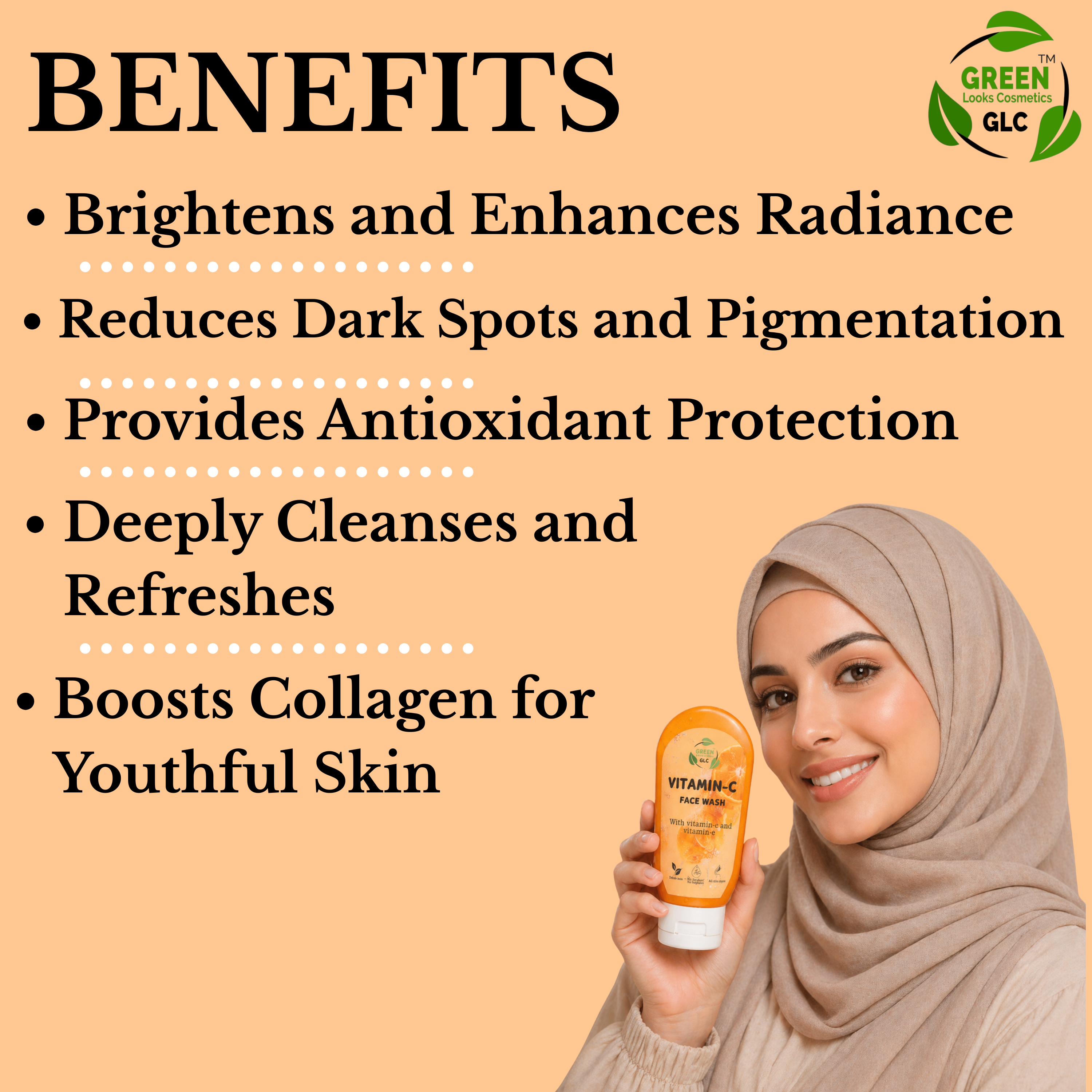 Vitamin C Brightening Face Wash | Glow Boost Cleanser for Dull Skin