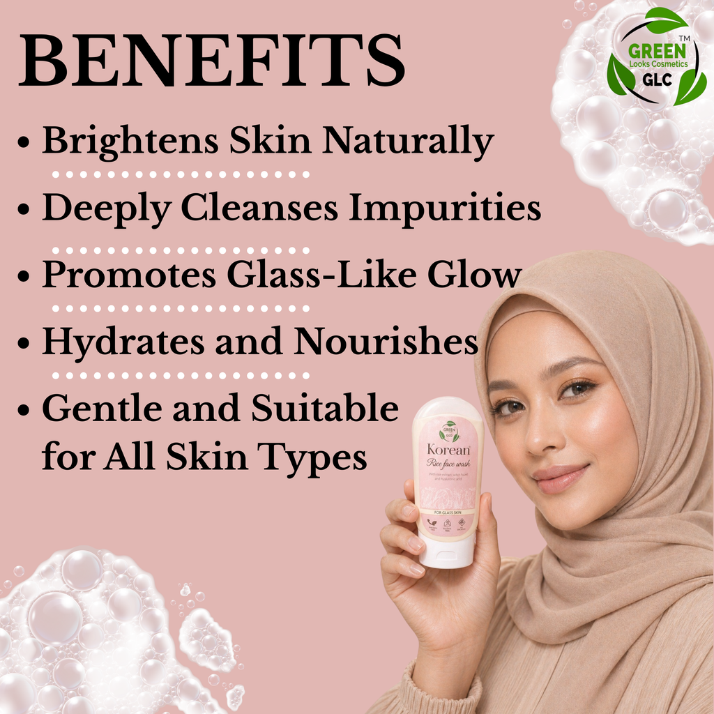 Korean Rice Water Face Wash | Glass Skin Brightening Cleanser